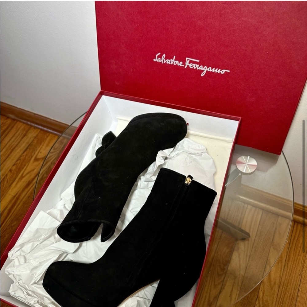 Authentic Salvatore Ferragamo Platform Boots - Picture 3 of 5
